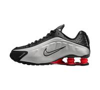 NIKE Femme Shox R4 Sneaker, Black Metallic Silver Lt Crimson, 44.5 EU