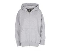Nike Hooded Full Zip Ls Top W NSW Phnx FLC Fz Os Hoodie, DK Grey Heather/Sail, DQ5758-063, M