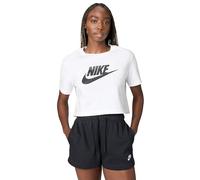 Nike Femme T-shirt, Coupe classique, Coton, Blanc/(Noir), XL
