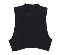 Nike, Femme, Tops, Noir, Taille: 38 FR Haut à col montant sans manches côtelée