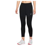 Nike Femme W Nk Df Essential Pants, Black/Reflective Silv, L EU