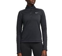 Nike Femme W NK DF Pacer Hz Long Sleeve Top, Black/Reflective Silv, L EU
