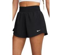 Nike Femme W NK One DF HR 3in 2n1 Upper Thigh Length Short, Black/Reflective Silv, S EU