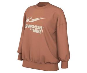 Nike Femme W NSW FLC Crew Gls Top, Terra Blush/Lt Orewood BRN, L EU