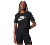 Nike Femme W Nsw Tee Essntl Crp Icn Ftra T shirt, Black/White, L EU