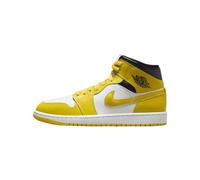 Nike Femmes Air Jordan 1 Mid Chaussures, Blanc/noir soufre vif, 6.5