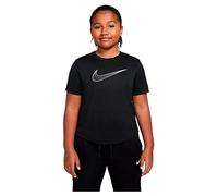 Nike Fille Df One Sleeve Gx T Shirt, Black/White, 10 ans EU