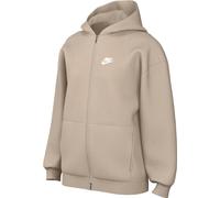 Nike Fille G NSW Club FLC Ovrszd Fz Lbr Top, Sanddrift/White, 6-7 Ans EU