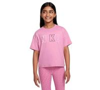 Nike Fille G NSW Tee Essential AOP Shirt, Magic Flamingo, 14-15 Ans EU