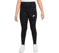 Nike Fille Nsw Favorites Aop Leggings, Black/White, 10 ans EU