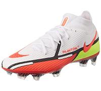 Nike Firm-Ground Soccer Cleats Phantom Gt2 Dynamic Fit Elite FG, White/Bright Crimson-Volt, CZ9889-167, 41 EU (8 US)