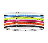 Nike Flex Classic Slim Headbands 6PK Bandes élastiques fines pour cheveux Sport Volt (6 unités)