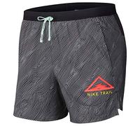 Nike FLX Stride 5 Trail Short pour Homme L Noir/Noir/Laser Crimson