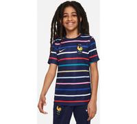 NIKE T-Shirt fonctionnel 'FFF YNK Academy Pro' bleu nuit / jaune / rouge feu / blanc, Taille 128-138