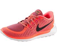 Nike Free 5.0, Chaussures de course femmes, Orange - Orange (hot lava/black/tumbled grey), EU 38,5