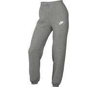 Nike Full Length Pant W NSW Club FLC Mr Os Pant, DK Grey Heather/White, DQ5800-063, XS