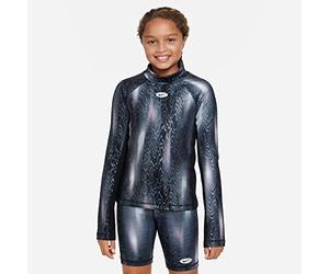 Nike G NP DF IC Nvlty WRM Top AOP Collant, Schwarz, 7-8 Ans Fille