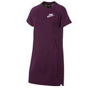 Nike G NSW Dress PE Robe Fille, Bordeaux/HTR/Pink Foam, FR : M (Taille Fabricant : M)