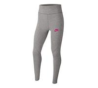 Nike G NSW Favorites GX HW Legging, Leggings Fille, Carbon Heather/(Fireberry), XS