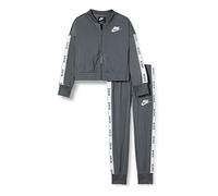 Nike G NSW TRK Suit Tricot Survêtement Fille, Iron Grey/White/Iron Grey/(White), FR : L (Taille Fabricant : L)