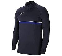Nike Garçon Acd21 Dril Top Sweatshirt, Bleu Marine/Blanc/Bleu Roi/Blanc, 12 ans EU