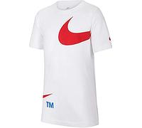 Nike Garçon B Nsw Tee Swoosh Pack Fa21 T Shirt, Blanc, 12 ans EU