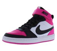 Nike Garçon Court Borough Mid 2 BG, White Black Fierce Pink, 38.5 EU