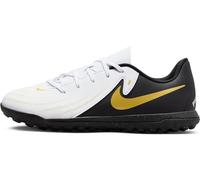Nike Garçon Jr Phantom Gx II Club TF Chaussures de Football, White/Black-MTLC Gold Coin, 38 EU