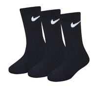 NIKE Garçon Kids Basic Pack Crew 3pk Socks Eu 27-35 CHAUSSETTES, Noir, 110 EU (Lot de 2)