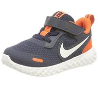 Nike Garçon Unisex Kinder Revolution 5 (TDV) Chaussure de Marche, Midnight Navy/White-Orange, 19.5 EU
