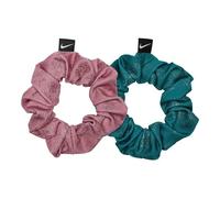 Nike Gathered Hair Ties 2.0 N.100.2455.608.OS Lot de 2 élastiques à cheveux pour femme Couleur framboise/blanc Taille unique