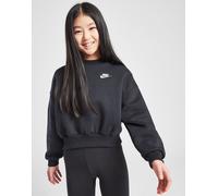 Nike Sportswear Club Fleece Big Kids' (Girls') Boxy Crewneck Sweatshirt Noir 9-10 (M) Female