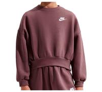 Nike - Girl's Club Fleece Boxy Crew-Neck Sweatshirt - Pull - L - tattoo / tattoo / white