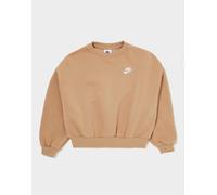 Nike Girls' Club Fleece Crop Crew Sweatshirt Junior - Hemp 13-15Y