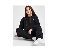 Nike Long Sleeve Top G NSW Club FLC Ovrszd Crew Lbr, Black/White, FD2923-010, XS