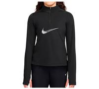 Nike - Girl's Pro Dri-Fit Half-Zip L/S Top - T-shirt de running - XS - black / lt smoke grey / black