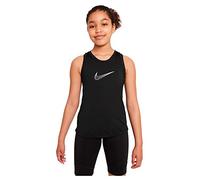 Nike Girl's Shirt G NK DF One Tank Gx, Black/White, DH5215-010, L
