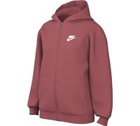 Nike Girl's Top G NSW Club FLC Ovrszd Fz Lbr, Adobe/White, FD2931-655, L