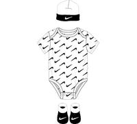 Nike HAT, BODYSUIT & BOOTIE -PIEC NN0894-001, Bianco, 6- 12 Mois