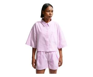 Nike - Haut oversize rayé en popeline Chill - Femme - Sport - Rose - Taille: 44 FR