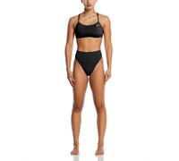 Nike High Waist Bottom Bas de Bikini pour Femme, Femme, NESSB347-001, Noir, L