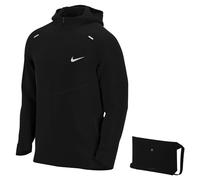 Nike Hip Length Hooded Jacket M Nk Rpl Uv Windrnner Jkt, Black/Reflective Silv, CZ9070-010, 2XL