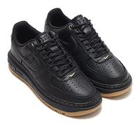 NIKE Homme Air Force 1 Luxe Basketball-Shoes, Black Black Bucktan Gum Yellow, 38.5 EU