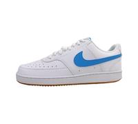 Nike Homme Court Vision Lo Sportswear Shoe, White/University Blue-Gum Yellow, 45.5 EU