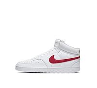 Nike Homme Court Vision Mid Sneaker Basse, White/University Red, 45 EU