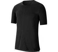 Nike Homme Dry Top SS Yoga Tricot, Black/Iron Grey, XL
