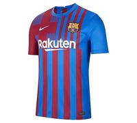 Nike Homme Fc Barcelone, Saison 2021/22, Équipement de Jeu, Home Maillot, Soar/Pale Ivory, L EU