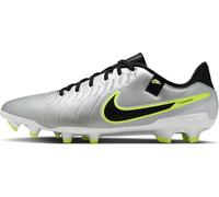 Nike Homme Legend 10 Academy FG/MG Sneaker, Metallic Silver/Black/Volt, 45 EU