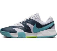 Nike Homme M Court Lite 4 Tennis Shoe, White/Volt-Armory Navy-Denim Turq, 45 EU