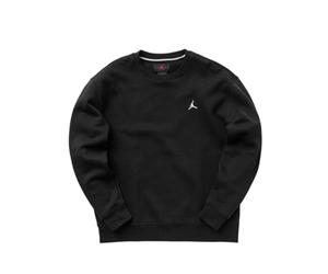 Nike Homme M J Flc Crew Veste, Black/White, XL EU